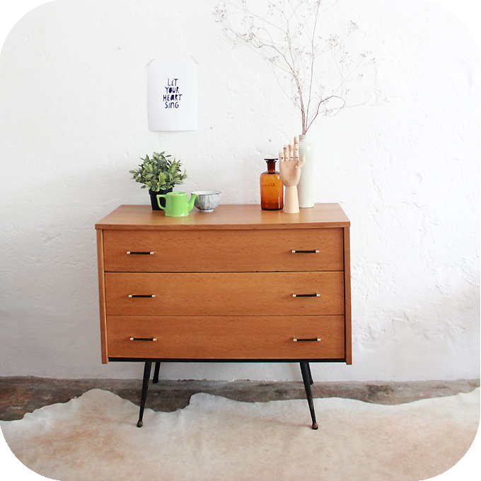 commode vintage en teck