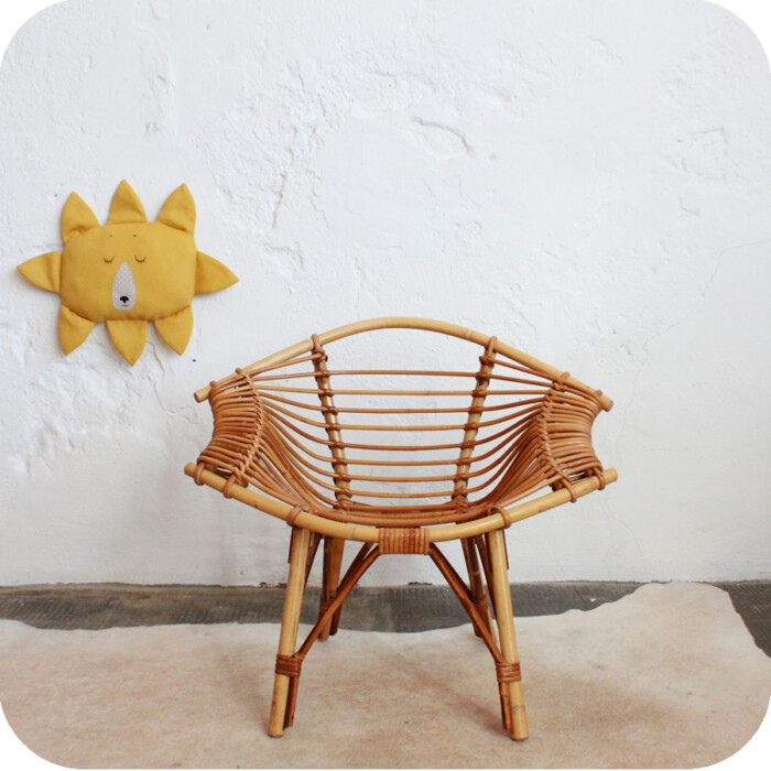 Fauteuil rotin vintage - Enfant - E448