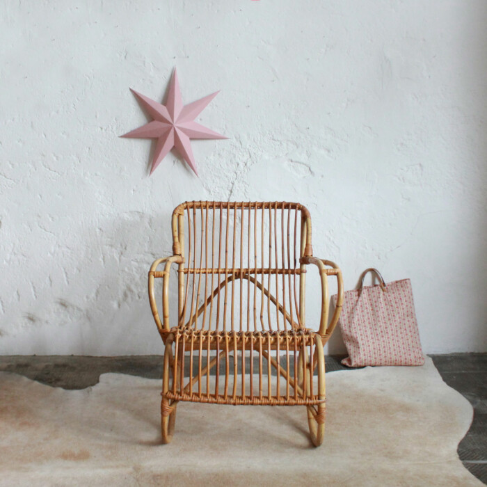 Fauteuil rotin vintage - E600