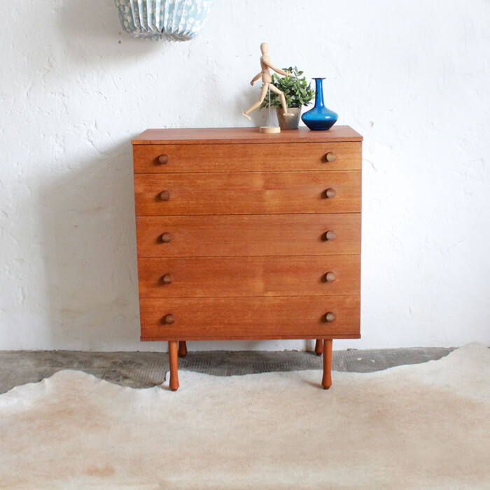 Commode Teck scandinave vintage - E619