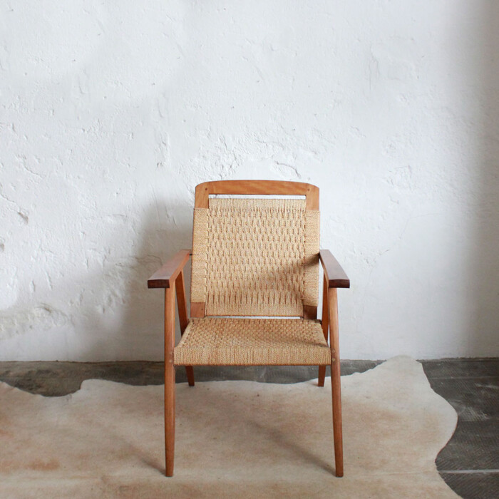 Fauteuil vintage - Corde - E598