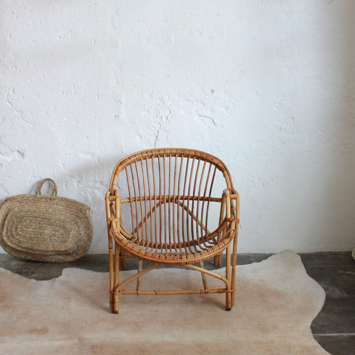 Fauteuil rotin vintage - Classique - E647