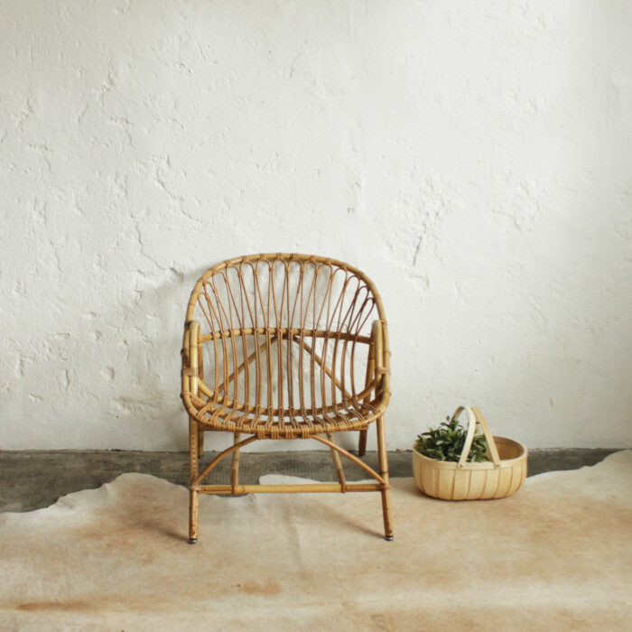 Fauteuil rotin vintage - F269