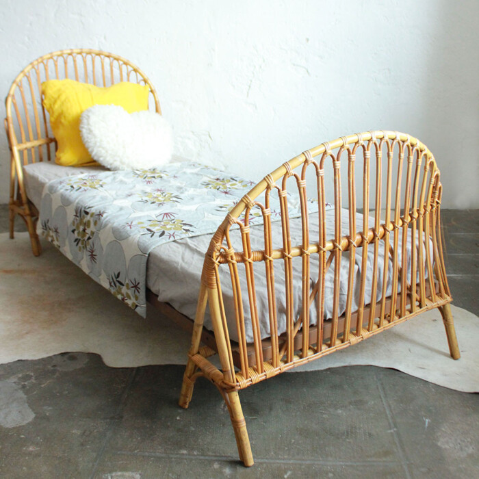 Lit rotin vintage - Corbeille - F210 – Image 7