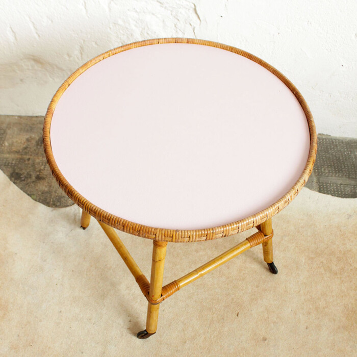 Table basse rotin vintage - D349 – Image 4