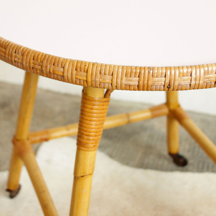 Table basse rotin vintage - D349 – Image 5