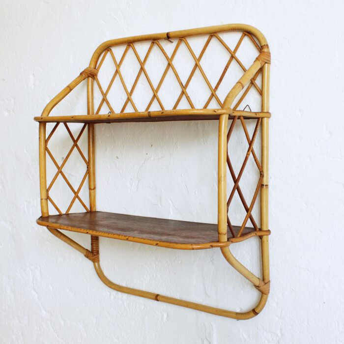 Etagère rotin vintage - F364 – Image 4