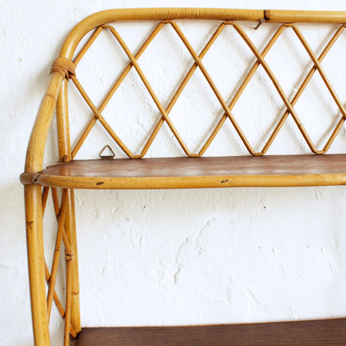 Etagère rotin vintage - F364 – Image 2