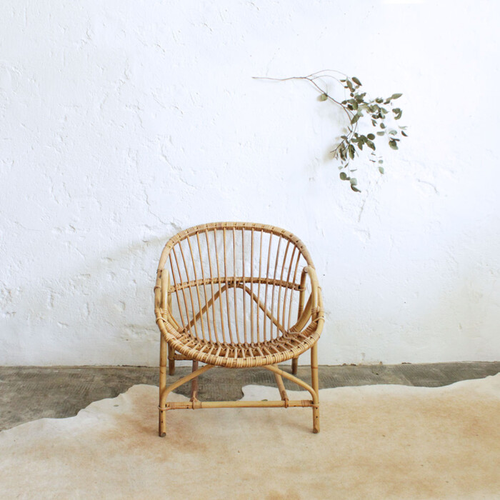 Fauteuil rotin vintage - Classique - F424