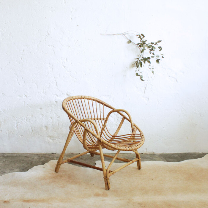 Fauteuil rotin vintage - Classique - F424 – Image 4