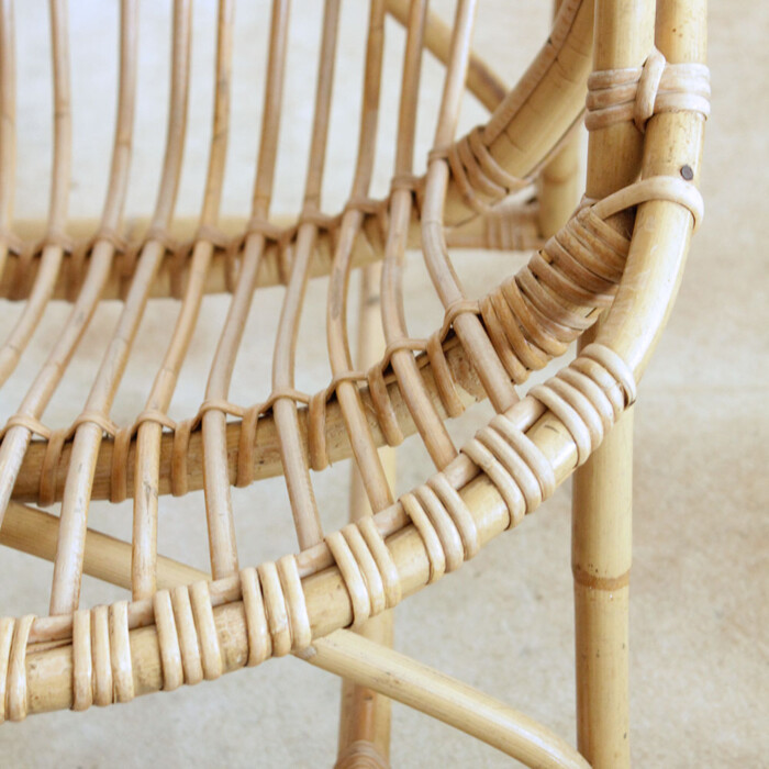 Fauteuil rotin vintage - Classique - F424 – Image 2