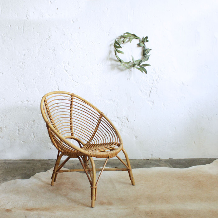 Fauteuil rotin vintage - Spirale - F372 – Image 4