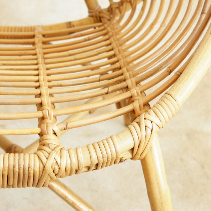 Fauteuil rotin vintage - Spirale - F372 – Image 2