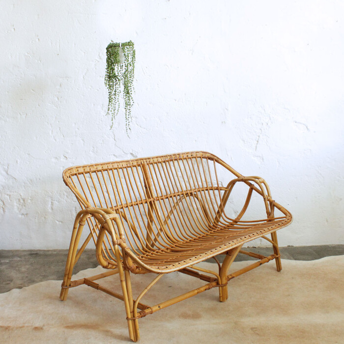 Banquette rotin vintage - F468 – Image 4