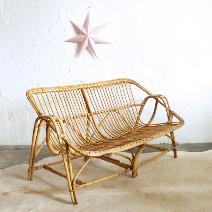 Banquette rotin vintage - F481 – Image 4