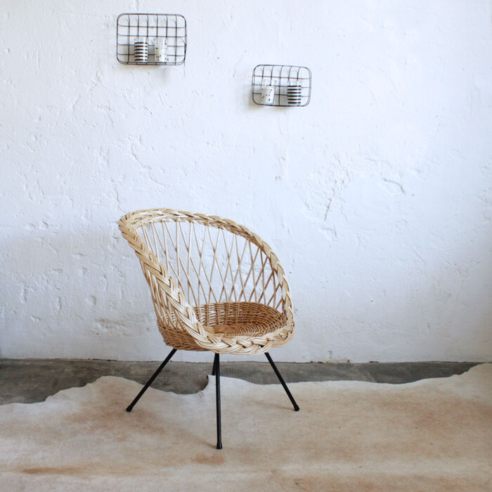 Fauteuil osier vintage - F356 – Image 5