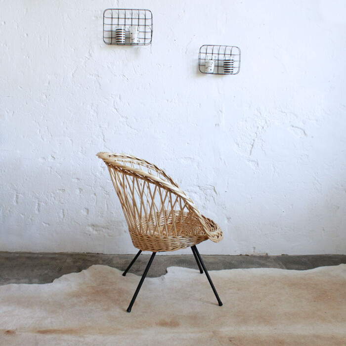 Fauteuil osier vintage - F356 – Image 4