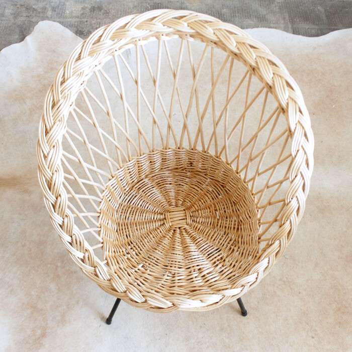 Fauteuil osier vintage - F356 – Image 3