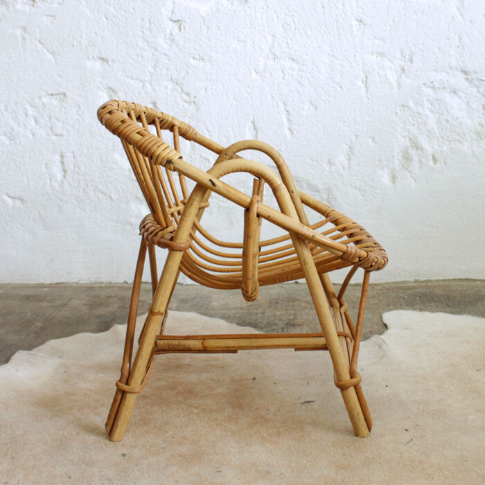 Fauteuil rotin enfant vintage - F466 – Image 5