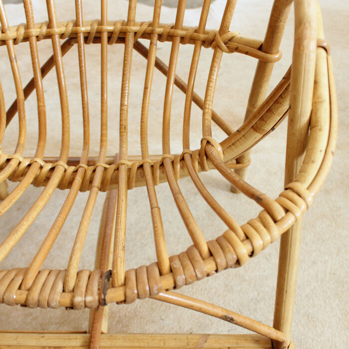 Fauteuil rotin enfant vintage - F466 – Image 2