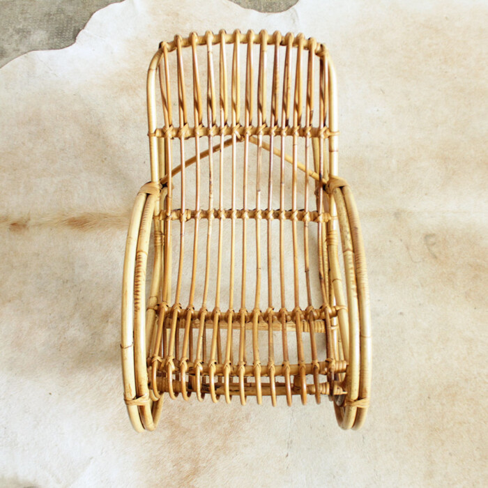 Rocking chair rotin vintage - Enfant - F484 – Image 6