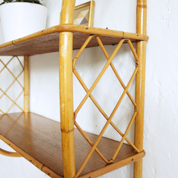 Etagère rotin vintage - F485 – Image 5