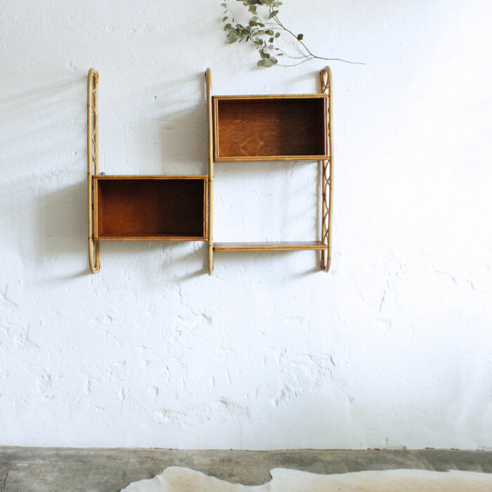 Etagère rotin vintage - F380