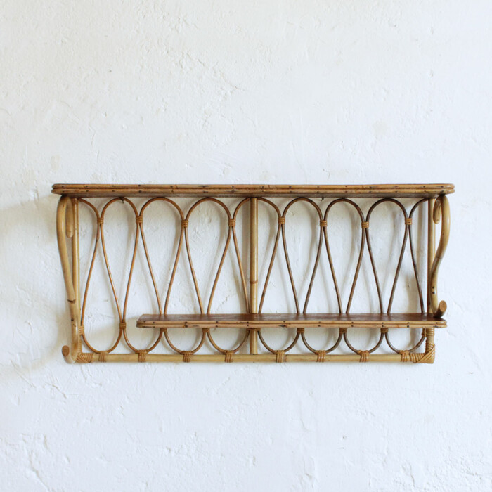 Etagère rotin vintage - F561