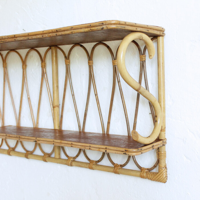 Etagère rotin vintage - F561 – Image 4