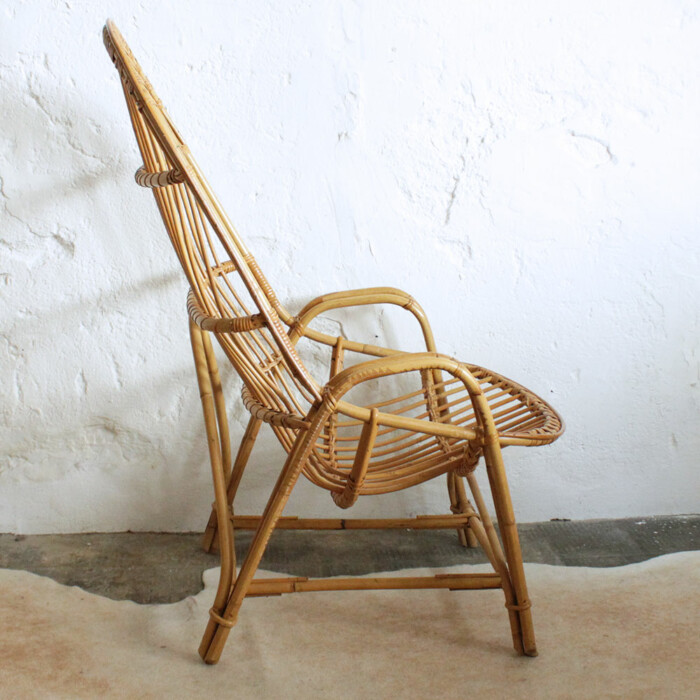 Fauteuil rotin vintage - F558 – Image 5