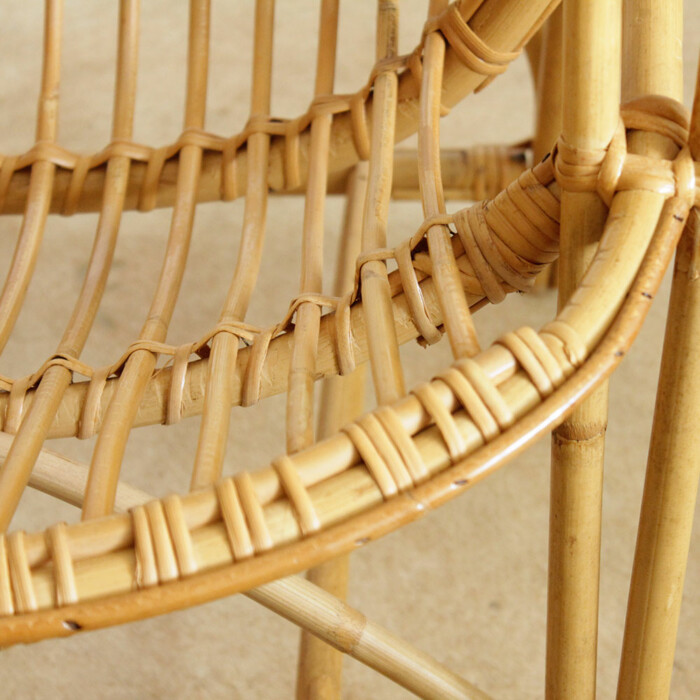 Fauteuil rotin vintage - F558 – Image 2