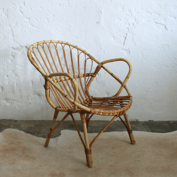 Fauteuil rotin vintage - F594 – Image 4