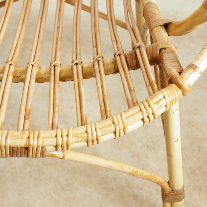 Fauteuil rotin vintage - F594 – Image 2