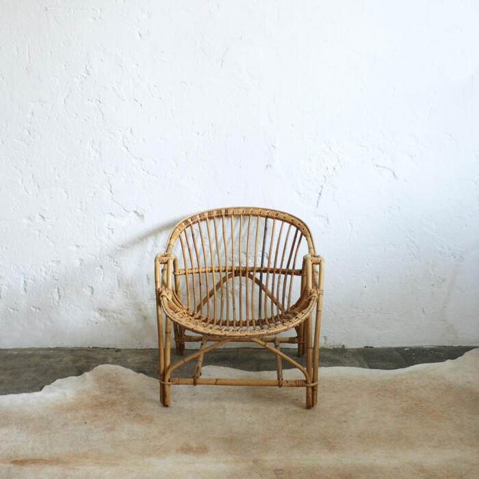 Fauteuil rotin vintage - Classique - F592