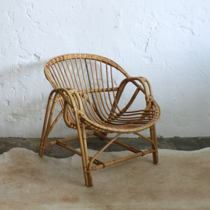 Fauteuil rotin vintage - Classique - F592 – Image 4