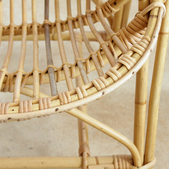 Fauteuil rotin vintage - Classique - F592 – Image 2