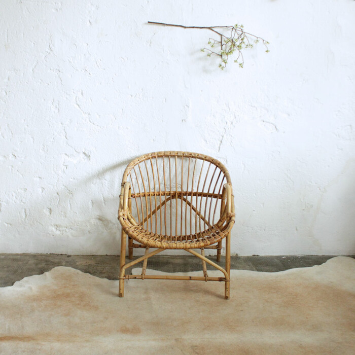 Fauteuil rotin vintage - Classique - F533