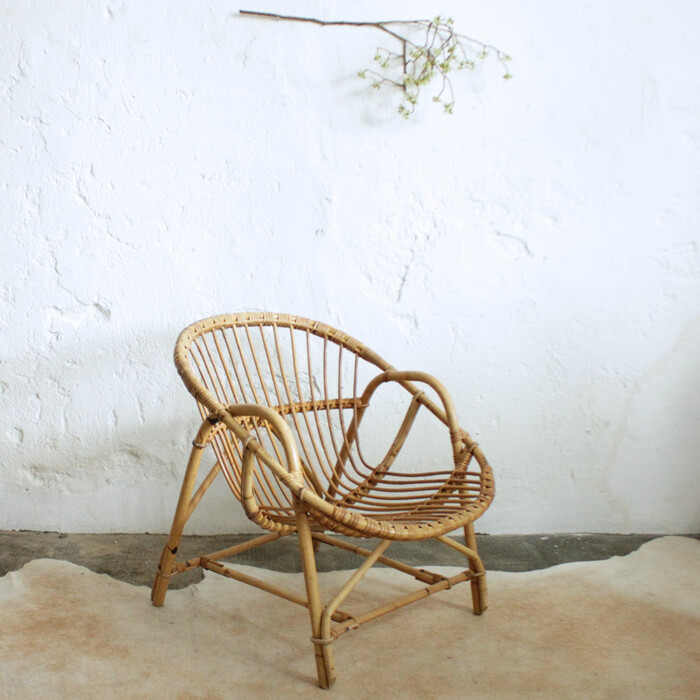 Fauteuil rotin vintage - Classique - F533 – Image 4