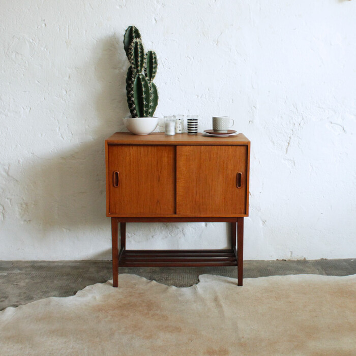Meuble rangement teck vintage - F548