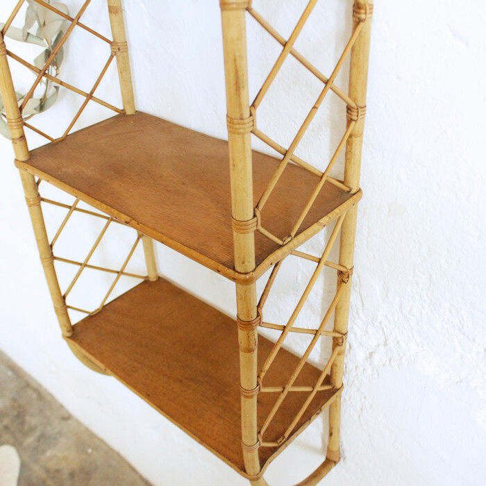 Etagère rotin vintage - F596 – Image 5