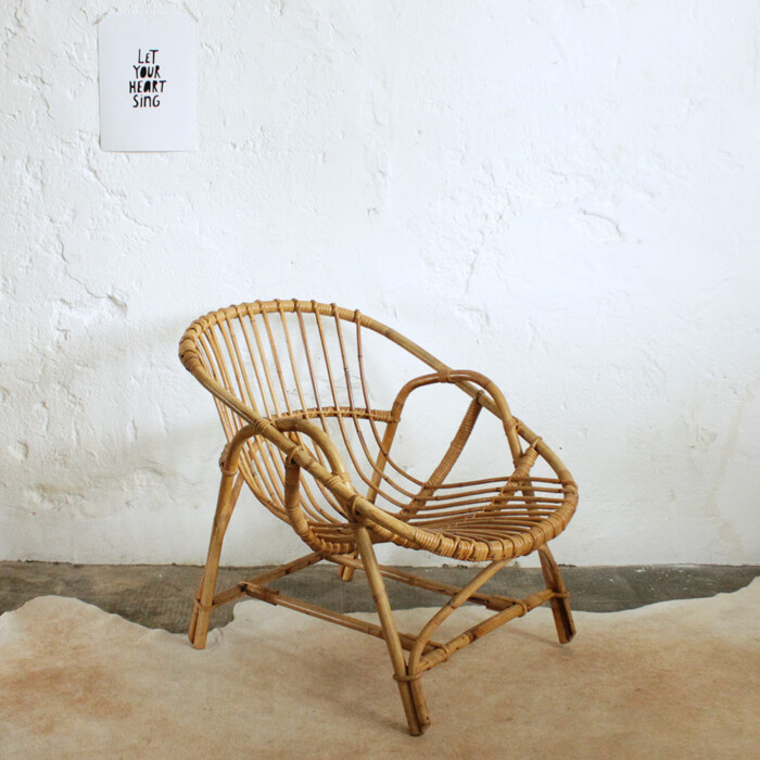 Fauteuil rotin vintage - Classique - F636/637 – Image 4