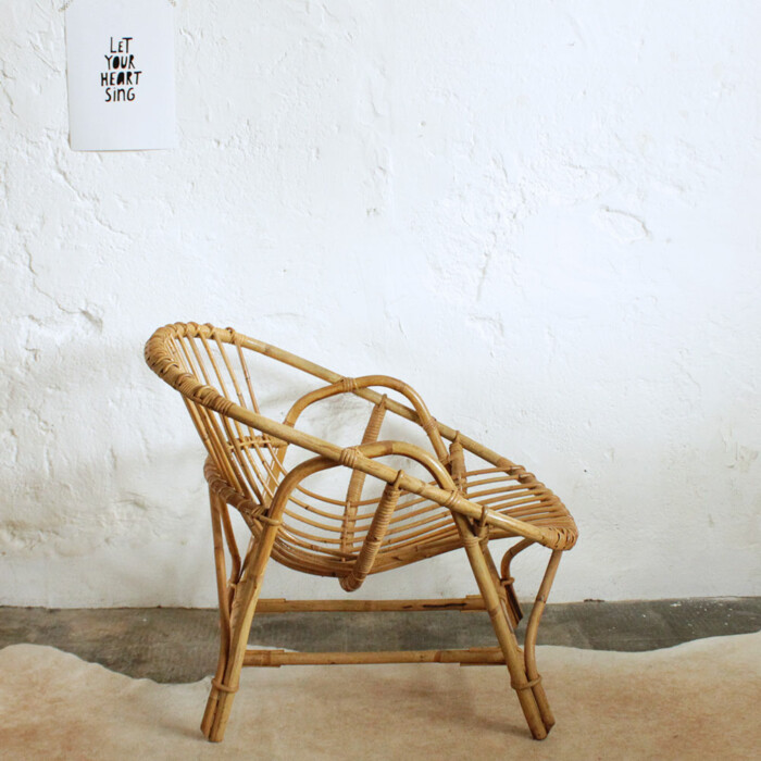 Fauteuil rotin vintage - Classique - F636/637 – Image 5