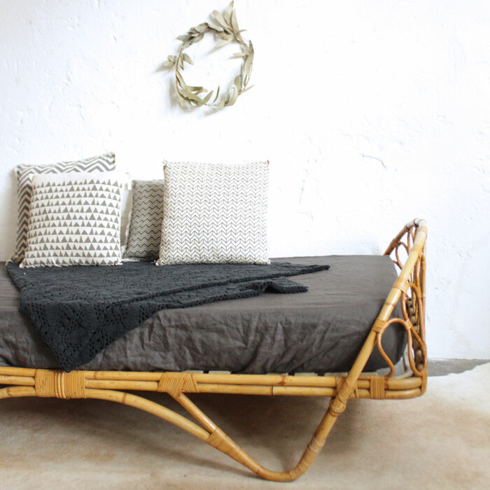 Lit rotin vintage - Corbeille - F655 – Image 4
