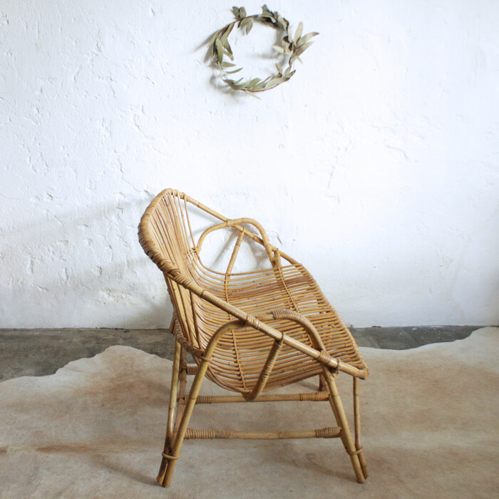 Banquette rotin vintage - F634 – Image 5
