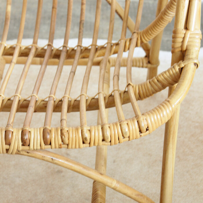 Banquette rotin vintage - F634 – Image 2
