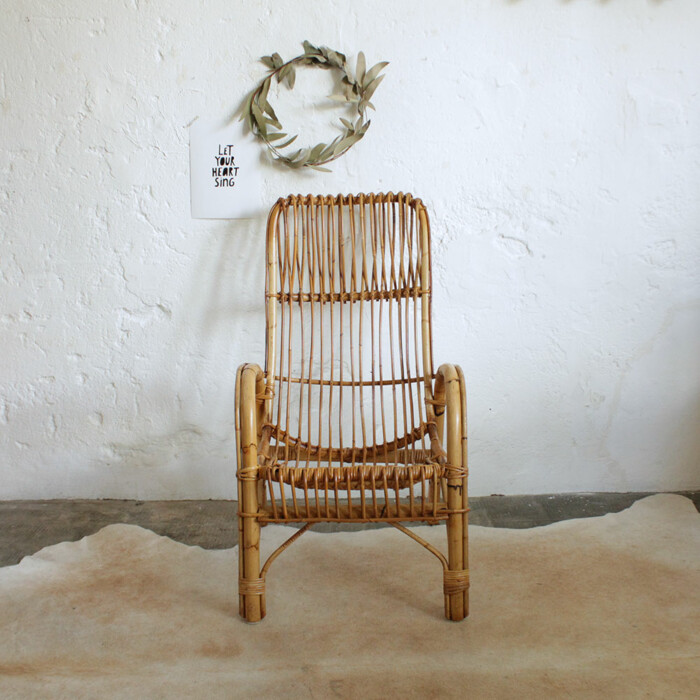 Fauteuil rotin vintage - F627
