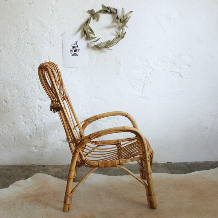 Fauteuil rotin vintage - F627 – Image 5