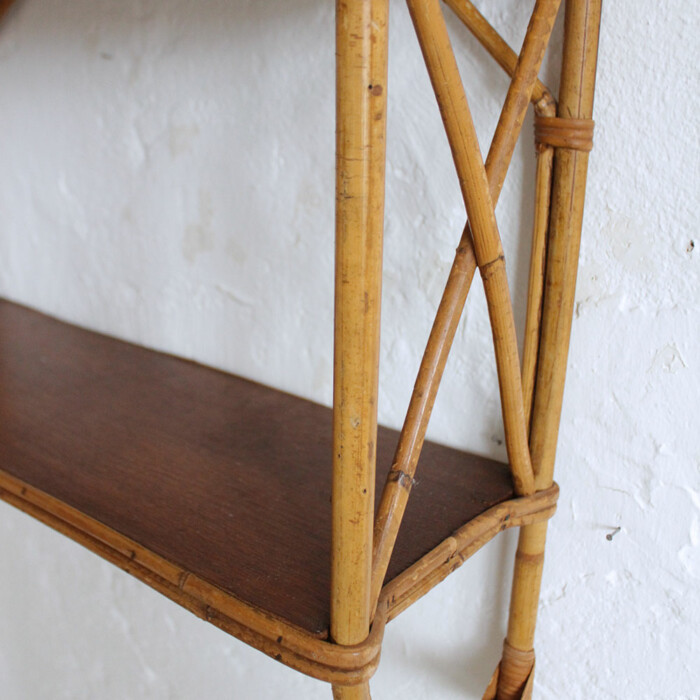Etagère rotin vintage - F691 – Image 4