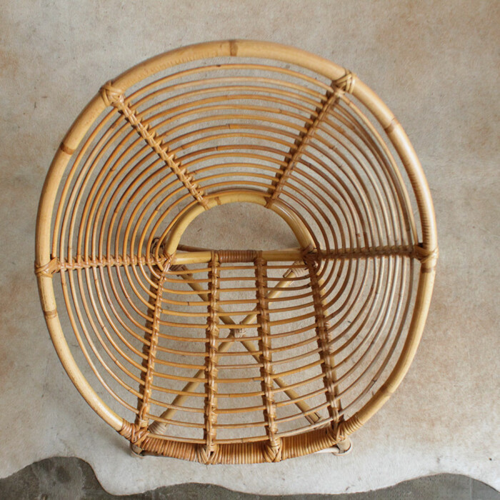 Fauteuil rotin vintage - spirale - F687 – Image 6