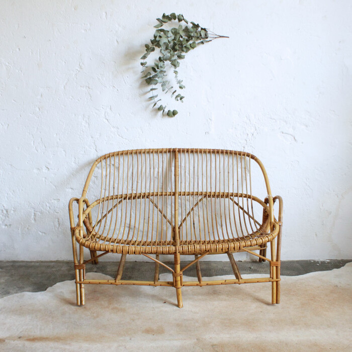 Banquette rotin vintage - G240